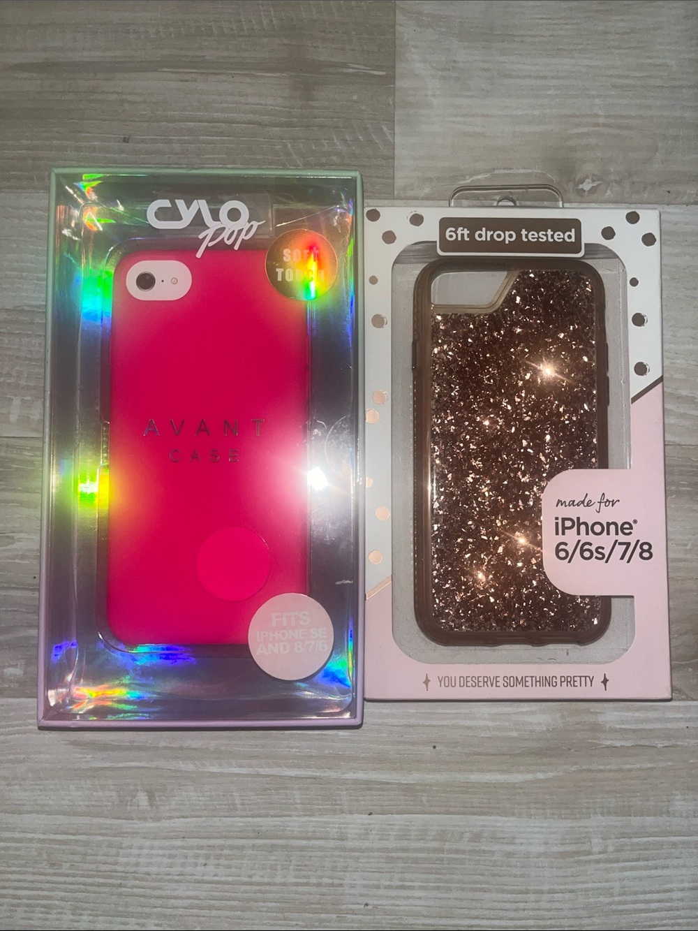 Avanti Hot Pink Silicone iPhone 6/7/8 Case with Grip plus FREE Bling Case🤩